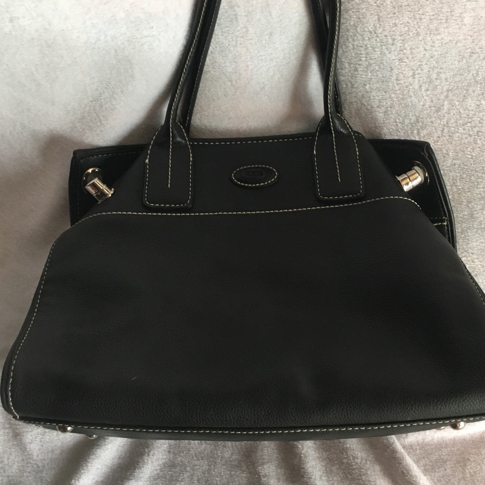 Tods of London black leather satchel purse